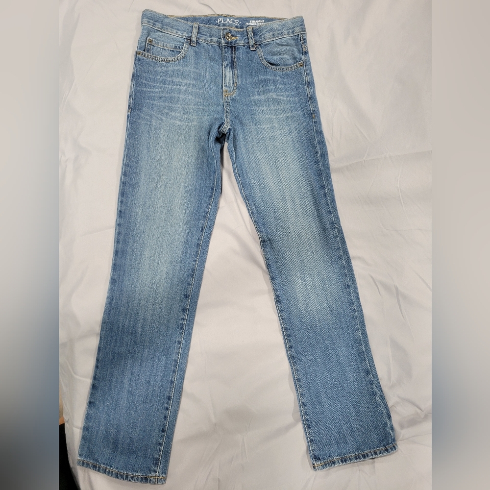 The Childrens Place Straight Jeans 2 pairs size 12 &  14